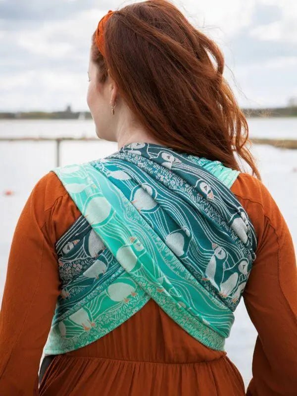 Puffins Shoaling Woven Wrap