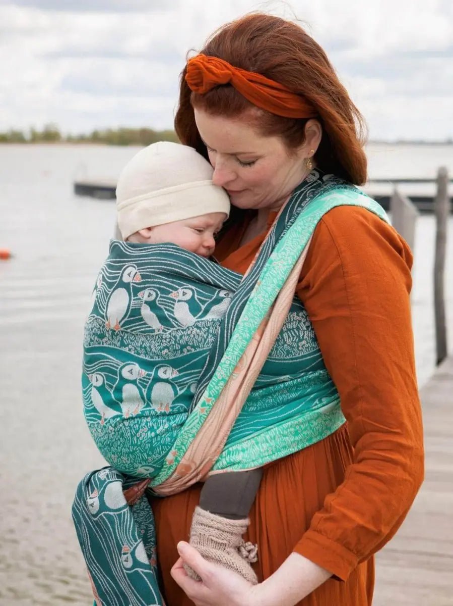 Puffins Shoaling Woven Wrap by Oscha - Woven WrapLittle Zen One4157017240
