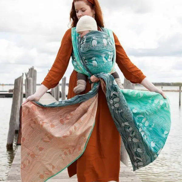 Puffins Shoaling Woven Wrap by Oscha - Woven WrapLittle Zen One4157017240