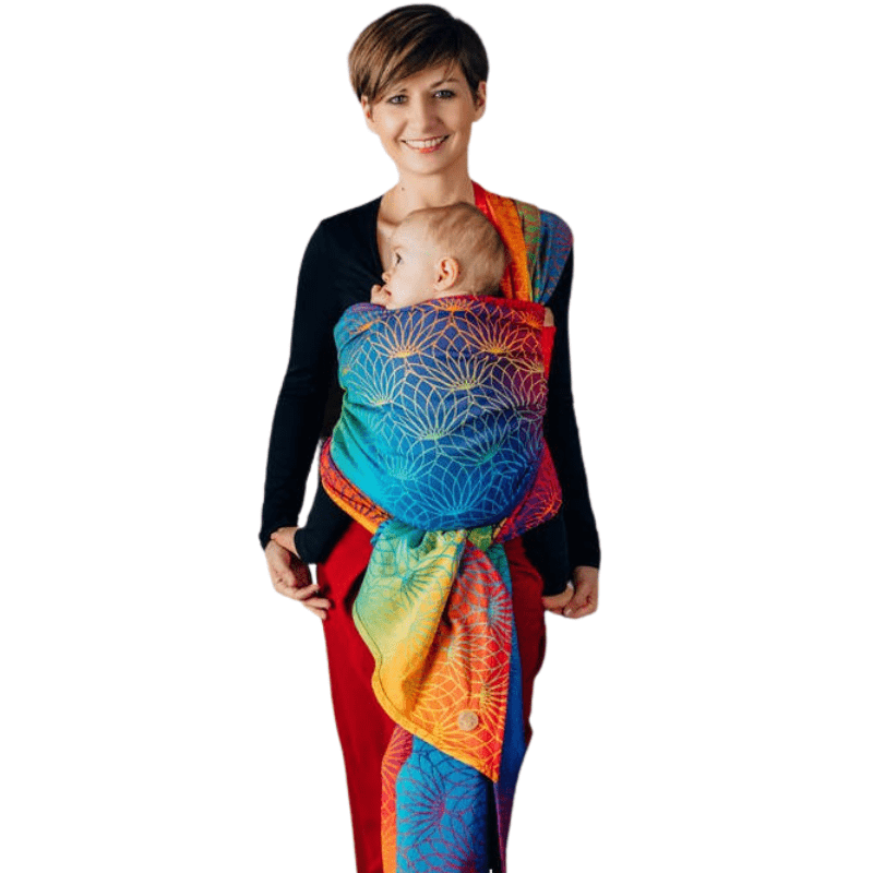 Rainbow Lotus Woven Wrap by LennyLamb - Woven WrapLittle Zen One