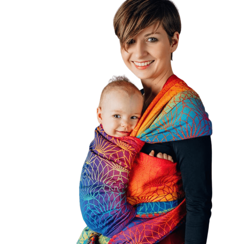 Rainbow Lotus Woven Wrap by LennyLamb - Woven WrapLittle Zen One