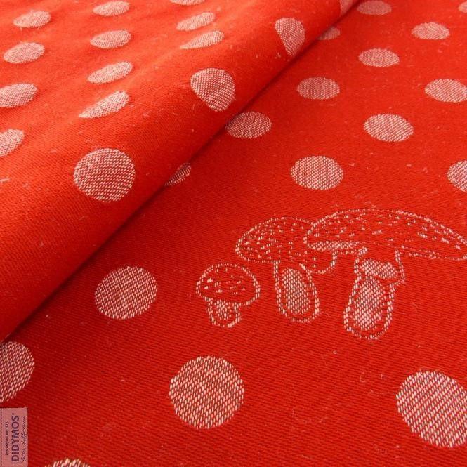Red Dots hemp Woven Wrap by Didymos - Woven WrapLittle Zen One