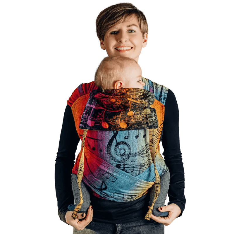 Symphony Rainbow Dark Toddler Wrap - Tai Mei Tai by LennyLamb - Mei TaiLittle Zen One5901769645875