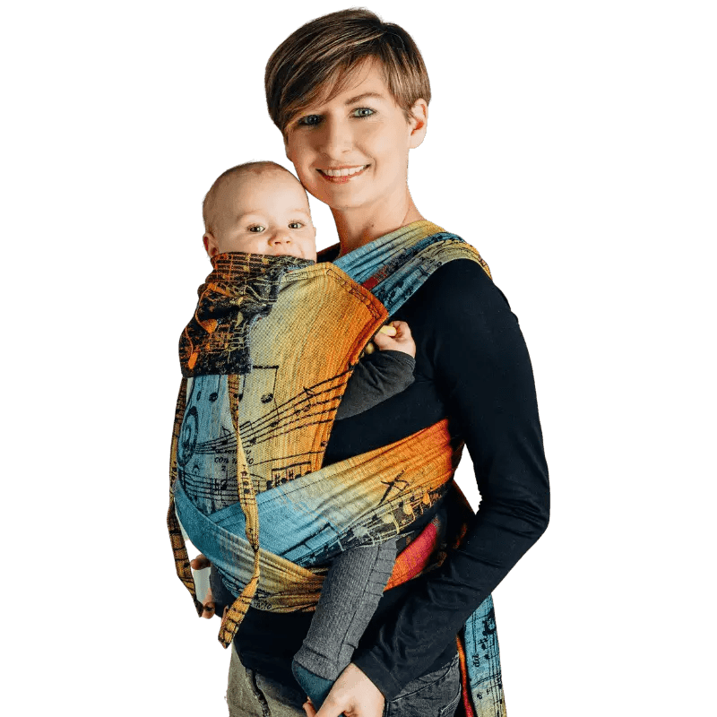 Symphony Rainbow Dark Toddler Wrap - Tai Mei Tai by LennyLamb - Mei TaiLittle Zen One5901769645875