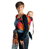 Symphony Rainbow Dark Toddler Wrap - Tai Mei Tai by LennyLamb - Mei TaiLittle Zen One5901769645875