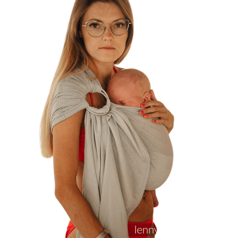 Water Mesh Ring Sling Grey by LennyLamb - Ring SlingLittle Zen OneWater Mesh Ring Sling Grey by LennyLamb