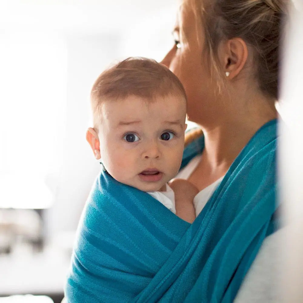 Waves Aqua Woven Wrap by Didymos - Woven WrapLittle Zen One4048554447052