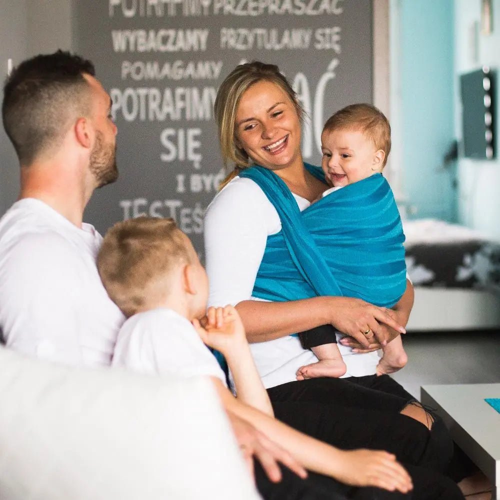 Waves Aqua Woven Wrap by Didymos - Woven WrapLittle Zen One4048554447052