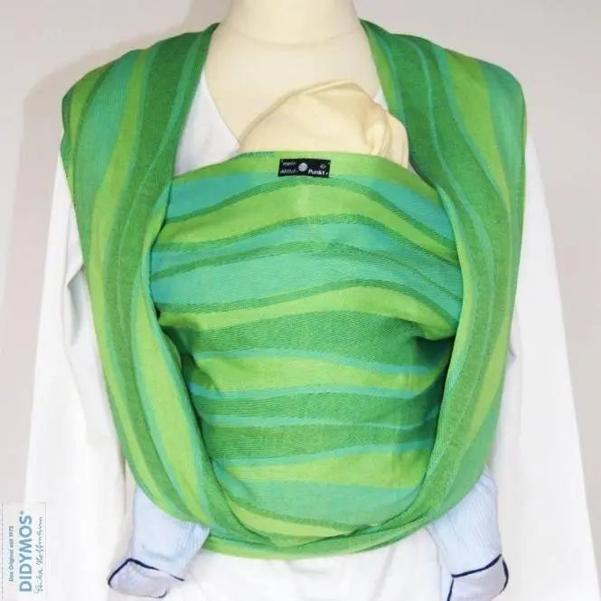 Waves Lime Woven Wrap by Didymos - Woven WrapLittle Zen One4048554453022