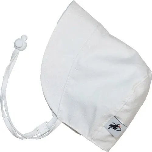 White Oxford Cotton Infant and Toddler Upf50 Sun Protection Bonnet Baby Carrier