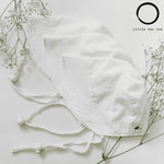 White Oxford Cotton Infant and Toddler UPF50+ Sun Protection Bonnet - Baby Carrier AccessoriesLittle Zen One628185032700